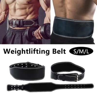 Leather Weightlifting Squat Belt Gym Fitness Barbell Powerlifting Waist Support Protect Gear Training WeightLifting Belt