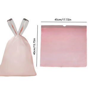 100pcs/Roll Thick Kitchen Garbage Bag Disposable Thick Pink Garbage Bag Thick Drawstring Garbage Bag Ice Berry Powder Garbage Bag