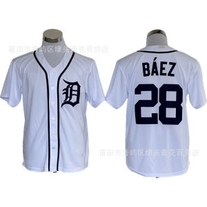 MLB Jersey Baseball Uniform 28 # Baez 24 # Cabrera Tigers Jersey Tigers Embroidery in Stock