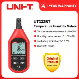 เครื่องวัดอุณหภูมิความชื้นอิเล็กทรอนิกส์แบบ UNI-T ขนาดเล็ก UT333ในบ้านนอกบ้าน UT333BT เครื่องวัดอุณหภูมิจอแสดงผลแอลซีแบบดีดิจิตอล