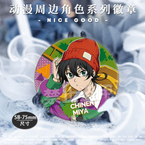 SK ∞ reflective dual-flash badge REKI SNOW MIYA Homo badge brooch Tinplate goods Itabag decoration A gift for a friend