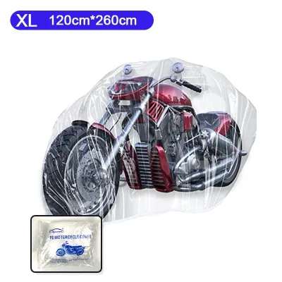 Motorcycle Cover Clear Plastic Moped Cover Waterproof Protection Dust Outdoor Rain Cover for HondaHelmet strap