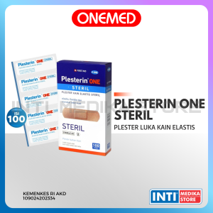 ONEMED - PLESTERIN ONE STERIL BOX isi 100 Lembar Bahan Premium Kain Halus & Elastis | Plester Luka P3K Hansaplast