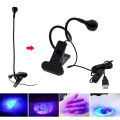 Uv Light Nail Dryer 3W Flexible Desk Lamp for Gel Curing Money Detector. 