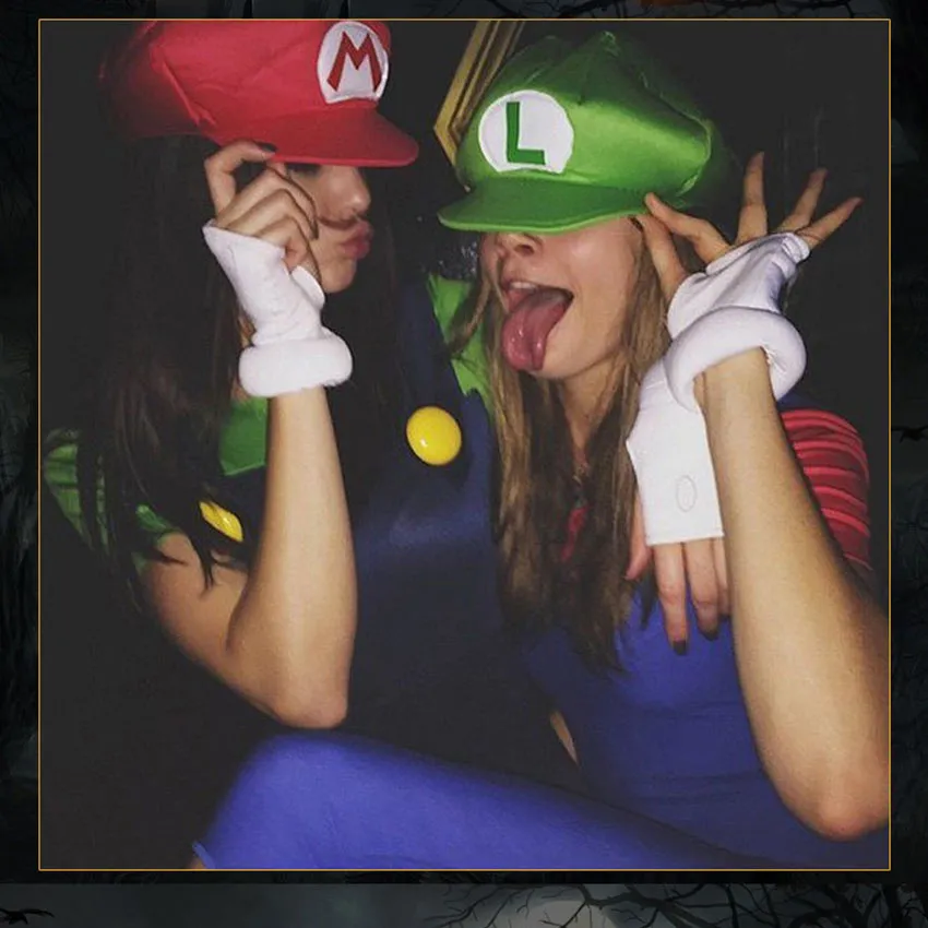 Super Mario Children Hat Peaked Cap Mario Bros Cosplay Prop Dress