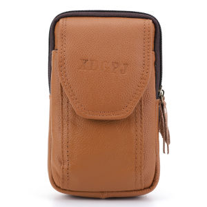 【⚡️ราคาถูก⚡️】กระเป๋าเอววิ่งสายหนังวัว 3 ชั้น มีซิปเปอร์ สำหรับใส่ของออกกำลังกาย