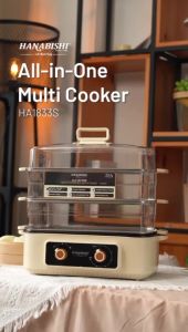 Periuk Pelbagai Fungsi dengan Pemasa Hanabishi All-in-One Multi Cooker with Timer HA1833S