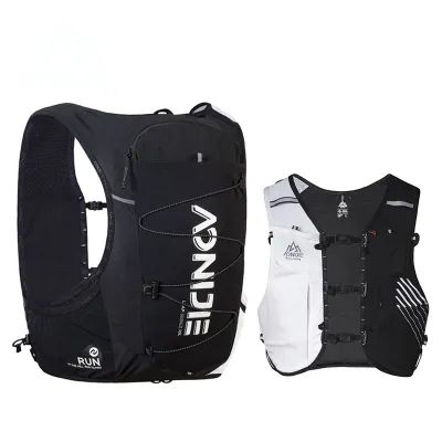 AONIJIE C9116 10L Hydration Pack Trail Running Backpack Lightweight Marathon Hiking Bag Black Red Color