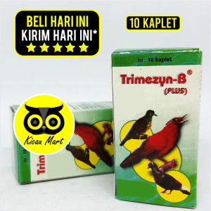 Kicau Mart Obat Burung Trimezyn - B Plus Atasi Mencret Diare Lesu Tidak Nafsu Makan Bulu Ngembang Muka Bengkak Sayap Terkulai Pilek Untuk Murai Kacer Kenari Lovebird Perkutut Dara OBTPPM