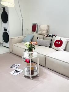 Removable Trolley Side Table With Wheels Small Coffee Table Tray BedSide Table Meja Tepi Sofa Meja Kecil Corner Table Bathroom side table