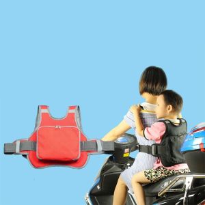 PROTRU Adjustable Strap Motorcycle Safety Belt Non-slip Reflective Strip Motorcycle Seat Vest Strap Anti-drop Sturdy Kids Safety Seat Harness Rear Seat Grab Handle