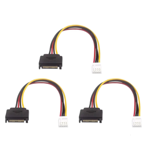 15pin 15pin Nam để 4pin nữ mở rộng cáp điện Bo mạch chủ máy tính HDD ổ cứng Dây cáp cấp điện cho PC