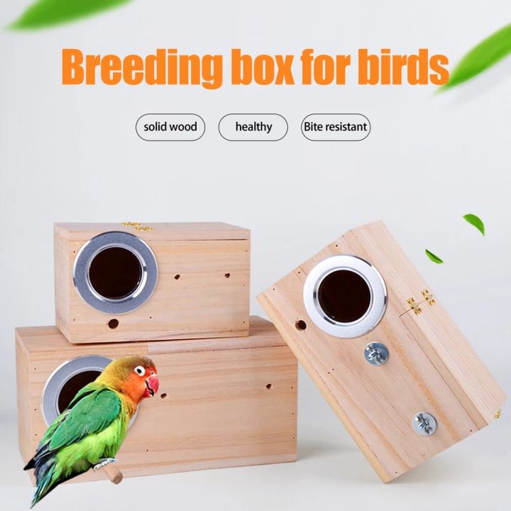 Wooden Bird Nest Outdoor Garden Decoration Breeding Box For Parrot