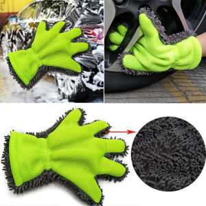 Microfiber Towel for Car Auto Cleaning Gloves Dust Washer Hand Gloves for Car Microfiber Chenille Gloves Thickened Plush Car Supplies Cleaning Tools Large Size Microfiber Wash Mitt Car Cleaning Mitts Premium Chenille Car Washing Gloves Winter Car Wash
