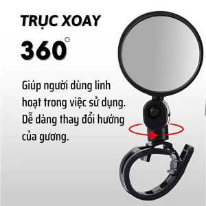 GƯƠNG XE ĐẠP 360° 1 CẶP | GƯƠNG CHIẾU HẬU HD XOAY 3 TRỤC GƯƠNG TAY LÁI XE ĐẠP THỂ THAO MTB ROAD