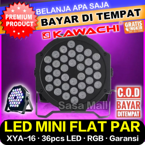 Kawachi Lampu Sorot LED Mini Flat Par Light RGB 36 LED / 18 LED XIMY XYA-16 / XYA-15 Colokan EU Lampu Efek Pencahayaan Panggung Pertunjukan Show Disko Pesta Bar Perayaan Natal Disco Lamp Garansi 1 Bulan Laz COD Bisa Bayar di Tempat Sasa Mall