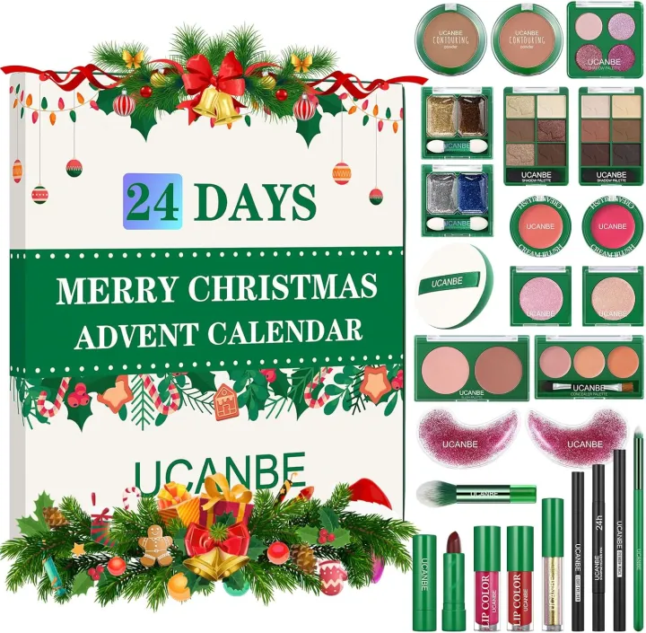 Makeup Advent Calendar 2025, 24 Days Christmas Makeup Gift Set for ...