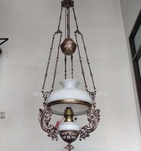 Lampu gantung hias klasik jawa betawi antik katrol kerek UK R28