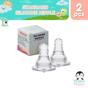 Huppy Buppy Standard Neck Soft Silicone Nipple Teats 2 Pieces