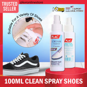 100ml PLAC Magic Shoe Cleaning Spray Shoes Whitening Polish Cleaning Yellow Decomantation / Pengilat Pemutih Kasut