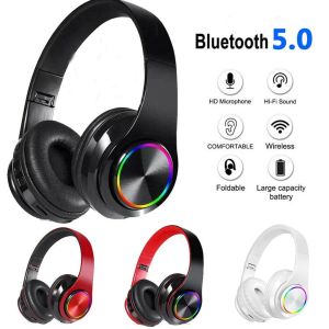 B39 LED Bluetooth V5.0 Headset Sports Headphone Subwoofer Wireless Stereo Support Card Earphone Plug-in headset
