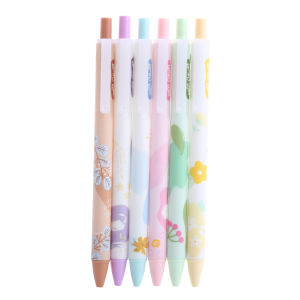 Combo 5 Bút bi siêu cute nhiều màu đẹp mẫu hình hoa sen nhiều màu siêu cute - Ngòi 0.5mm - Combo bút viết mực đen