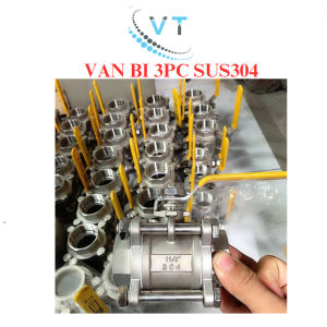 Van bi 3PC (van bi 3 mảnh) inox304 kết nối hàn và kết nối ren size DN15 - DN50 s50
