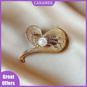 CANAMEK✨ Vintage Heart Brooch For Women Pearl Rhinestone Love Office Party Brooch Pin Gift Casual Party Accessories