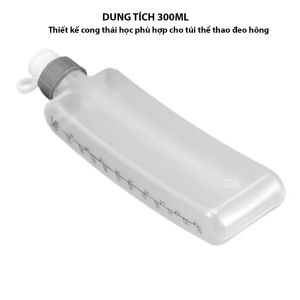 [BTC]Chai đựng nước thể thao bình đựng nước đựng chất điện giải cong thái học dùng cho túi thể thao đeo bụng nam nữ