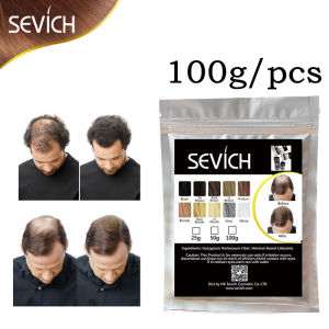 SEVICHผงไฟเบอร์สีดำ ปิดผมบาง หัวล้าน ผมบาง ขนาด 100g Hair Building Fiber