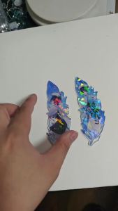 2Pcs/Lot Kunikuzushi Vagrant Balladeer Wanderer Acrylic Feather Transparent Card Anime Game Peripheral Photography Prop Collectible Decoration Gift For Friends