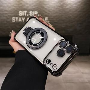 Magnetic Holder Shockproof Clear Case For iPhone 17 Pro Max/17 Pro/17 Air/17 Wireless Charging Phone Case