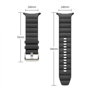 Official band For Samsung Galaxy Watch Ultra 47mm Strap Functional Silicone+Nylon sport belt Bracelet Galaxy Watch 7 Ultra 47 mm h260630