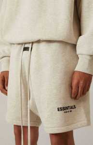 ESSENTIALS American Style Shorts Summer Men High Street Flocked Print Casual Couple Trendy Brand Women Mid-Length Shorts Wholesale