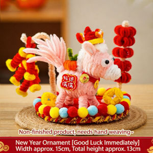 Oldlaiben Chinese New Year Decoration 2026 Horse Plush Toy Zodiac Mascot CNY Spring Festival Gift Ornament Year Horse