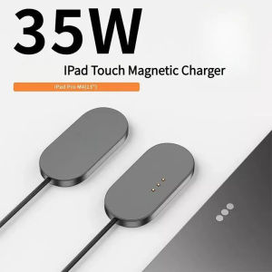 Magnetic Wireless Charger Cable for iPad Pro/Air 18W 35W USB-C Fast Charge Cable for iPad Pro Air Back Magnetic Charging Grey 1m