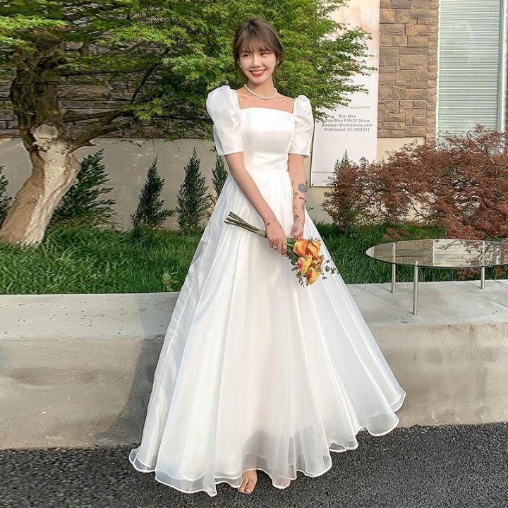 casual civil wedding dress philippines White French Princess Long Fairy Debut Dresses 02 Whether you choose a Length:Extra 50 inches Outfit Toddler_Dress WALK Normally WITHOUT CLOTHES