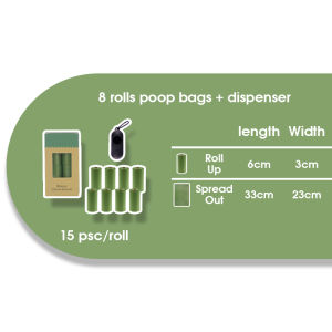 HamshMoc Dog Waste Bags Compostable Odor Proof Leakproof Dog Poop Bags Garbage Bag With Portable Dispenser For Cats Dogs 8/16/20 Rolls
