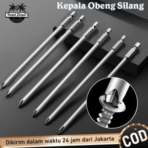 150mm 6pcs Mata Bor Obeng Magnet Kepala Obeng Silang Cross Ph1 Ph2 Magnetik Kepala Obeng Silang