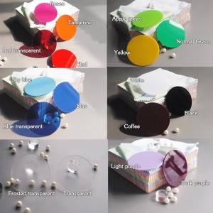 Diameter 2-30cm Circular Shape Colorful Acrylic Plate Plexiglass Disc DIY Hand Doll Base Decoration Thickness 2/2.3/2.8/4/5/8mm