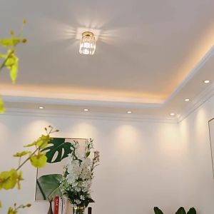 YFD Nordic Corridor Light Hallway Entrance Balcony Simple Modern Creative Entry Luxurious Internet Celebrity Crystal Small Ceiling Light Fixture