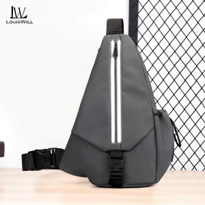 LouisWill Mens Shoulder Bag Cross Body Bag Waterproof Travel Bag Business Bag Large Capacity Chest Casual Bag Fashion Leisure Sport Street Bag for College Student