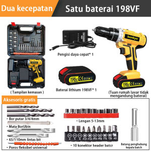 Bonkyo 168VF Baterai Mesin bor cordless/Elektrik Drill/ bor listrik/beton besi kayu full set pilihan Bor tanpa kabel