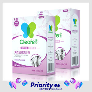 [Bundle of 2] Cleafe Washing Machine Cleaner Active Oxygen Molecules Cleaning Agent Enzyme Added Washer Descaler Deodorizer 4-in-1 Antibacterial Descale Anti-mite Decontamination