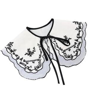 Embroidery Collar False Collar Shoulder Wrap Dickey Collar Detachable Collar For Women Sweater Collar Lace Up Neckline