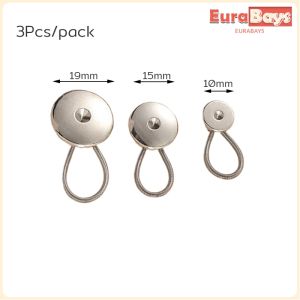 E.B.【Ready in Stock】 3Pcs/pack Adjustable Metal Jeans Button Spring Elastic Waist Extender for Pants/Skirt