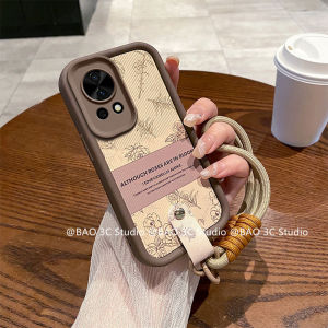 New Casing Huawei Nova 13 Pro 13i 12 SE 12S 12i 11i 11 10 Pro 9 SE Ins Cute Cartoon Fashion Sketch Line Flower Silicone Lens Protection Phone Case with Lanyard 2025