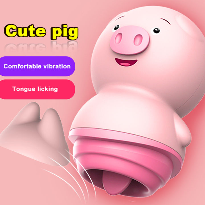 COD Cute Pig Tongue Licking Sex Toys for Womans 6 Modes Sex