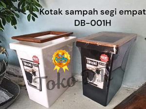 Kotak sampah segi empat Hinoki 950ml / Dustbin DB-001H / GBU / Plastik
