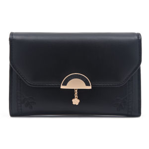 Ví cỡ trung bình mới Chất liệu Da PU Ví nữ sức chứa lớn Thiết kế lá Ví đựng xu